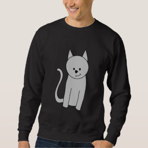 Graue Katzen-Karikatur Sweatshirt