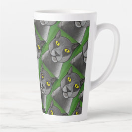 Graue Katzen-Latte-Mug Milchtasse