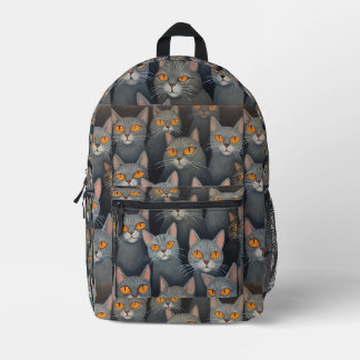graue Katzen Parade 1 Bedruckter Rucksack