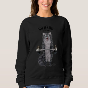 Graue Katzenmuskulatur-Training Gewichtszunahme Fi Sweatshirt