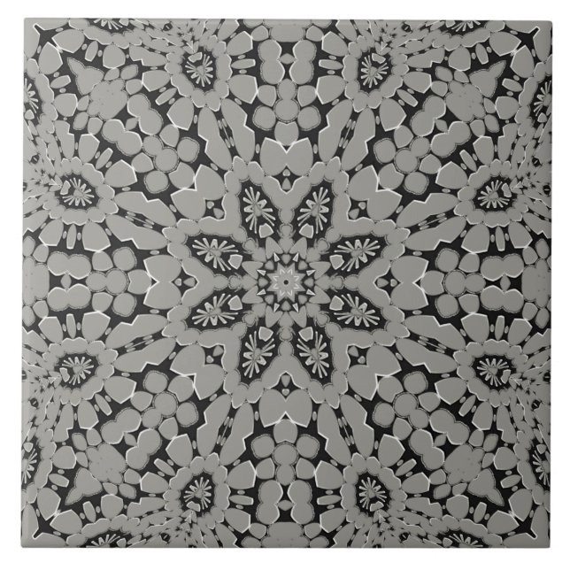 Graue Keramik Tile Fliese (Vorderseite)