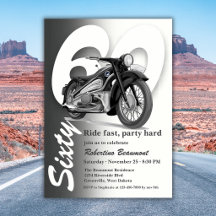Graue klassische Motorradfahrt zum 60. Geburtstag