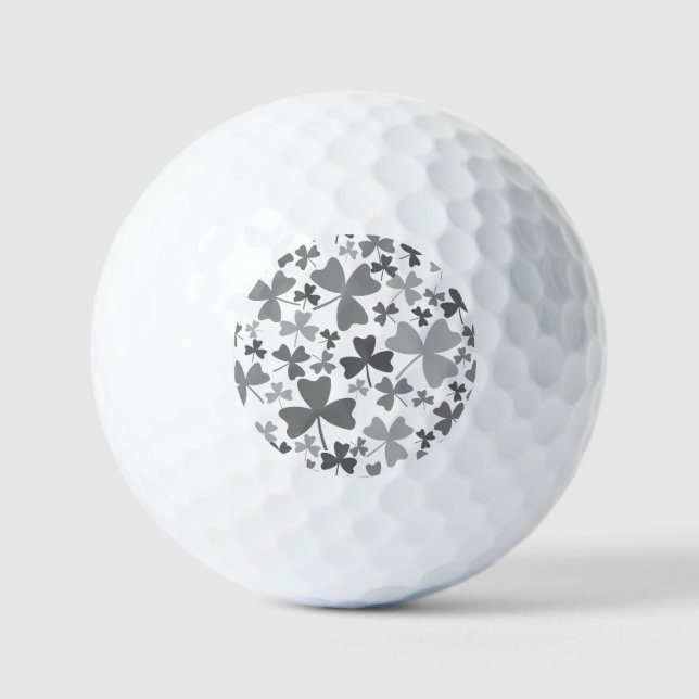 Graue Kleeblätter Golfball (Vorderseite)
