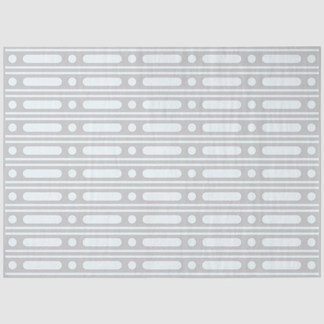 Graue Knochenintarsien-Punkte-Rand-Dekorationspapi Seidenpapier (Vorderseite)