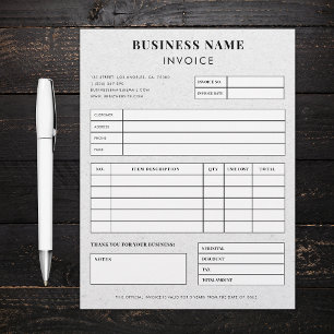 Graue Kraft Earthy Custom Business Invoice Briefbogen