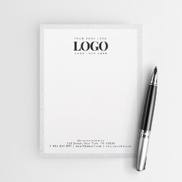 Graue Kraft Hinzufügen eines Logos für das Rectang Briefbogen