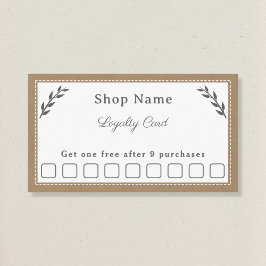 Graue, Kraft- und Rustikale Treuekarte Visitenkarte