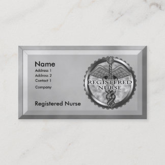 Graue Krankenschwester Visitenkarte