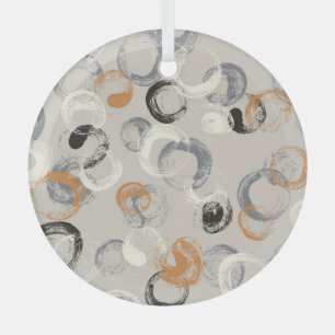 Graue Kreise: einfaches nahtloses Muster Ornament Aus Glas