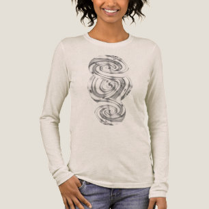 Graue Kreise in Bewegung, modernes Kunstmotiv Tri-Blend Shirt