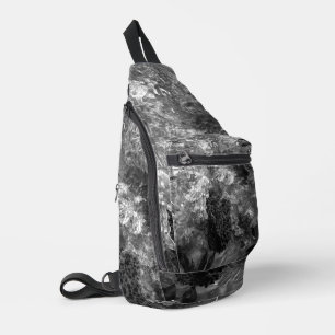 Graue Kristallschichten  Crossbody Bag