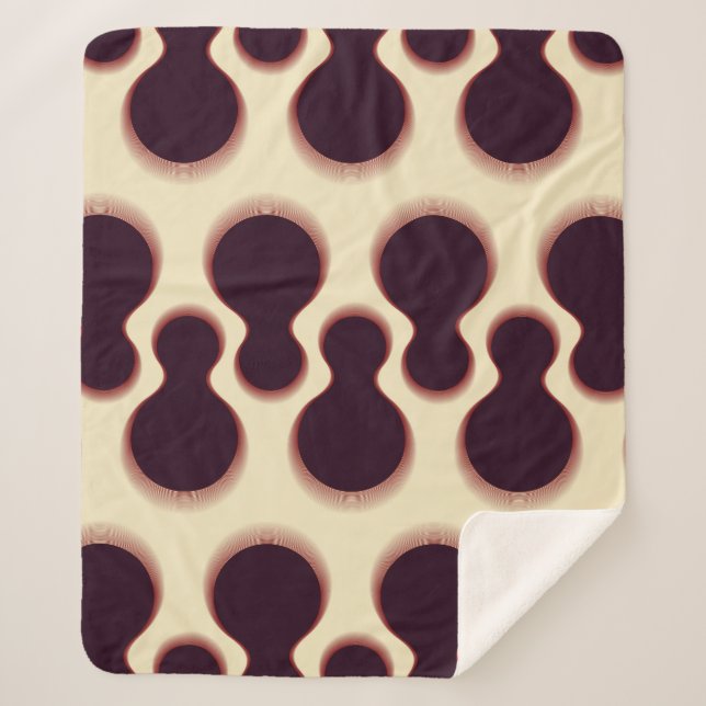 Graue, kugelförmige Formen, braune Farbmuster. Sherpadecke (Vorderseite)