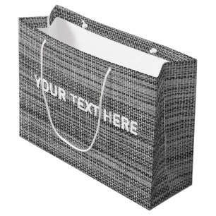 Graue Kunststoff-Stoff-Geschenktasche mit individu Große Geschenktüte
