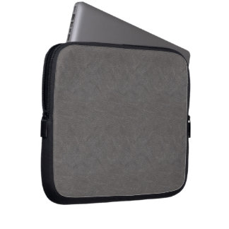 Graue Leder-Blick Elektronik Laptopschutzhülle