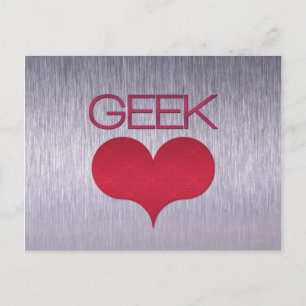 Graue Liebe (Herz) Postkarte, dunkelrosa Postkarte