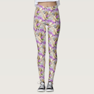 Graue Lila Cherubs Leggings