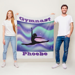Graue / Lila Gymnastik Fleece Blanket für Mädchen