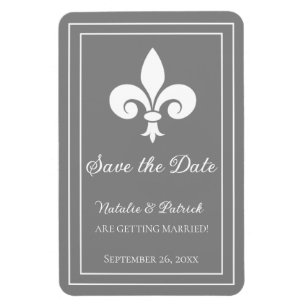 Graue Lilie Speichern des Datumsfensters Magnet