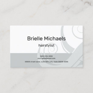 Graue Locken Friseur Visitenkarte