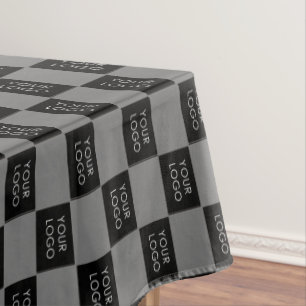 Graue Logo-Firma Tischdecke
