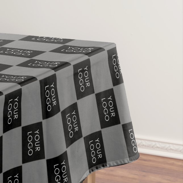 Graue Logo-Firma Tischdecke (Beispiel)