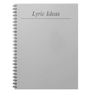 Graue Lyric-Ideen-Notebook Notizblock