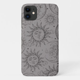 Graue Magie Vintage Himmelszelt Sonne Mond Sterne Case-Mate iPhone Hülle