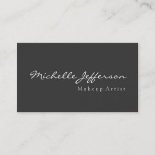 Graue Makeup Artist Script Profession Business Car Visitenkarte