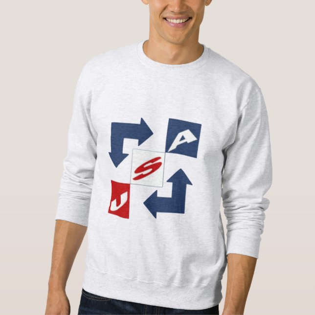 Graue Männer-Sweatshirt DESIGN USA Sweatshirt (Vorderseite)
