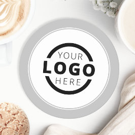 Graue Markenbezeichnungen für Werbeaktionen Runder Pappuntersetzer