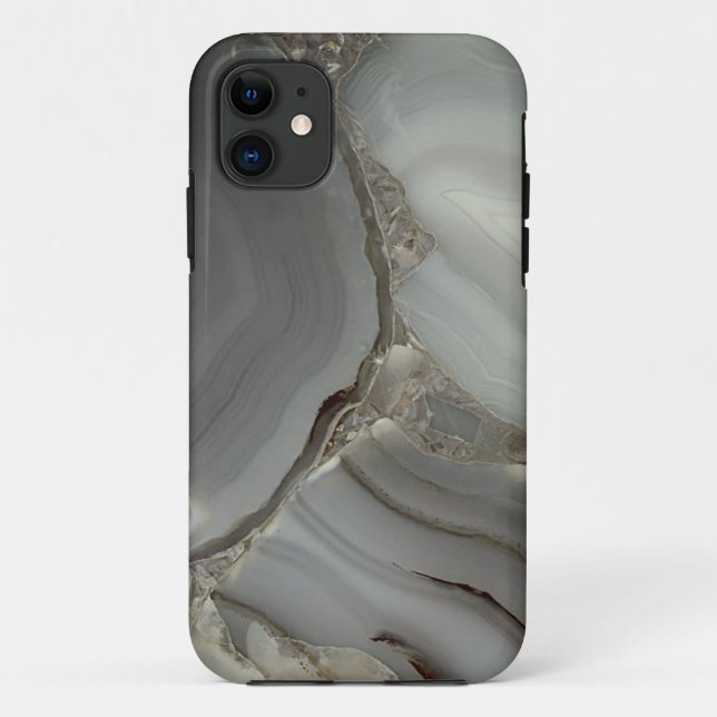 Graue Marmor mit Goldvene Case-Mate iPhone Hülle (Rückseite)