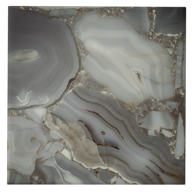 Graue Marmor mit Goldvene Fliese (Vorderseite)