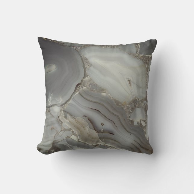 Graue Marmor mit Goldvene Kissen (Vorderseite)