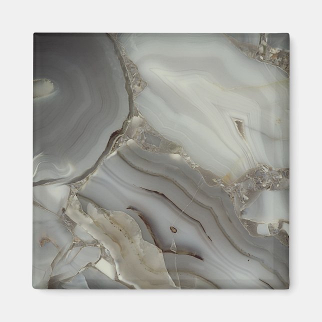 Graue Marmor mit Goldvene Magnet (Vorne)