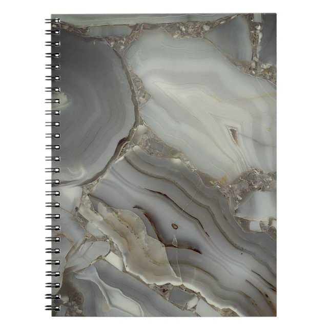 Graue Marmor mit Goldvene Notizblock (Vorderseite)