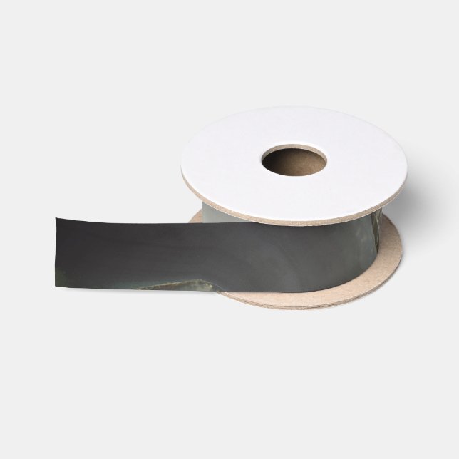 Graue Marmor mit Goldvene Satinband (Spule)
