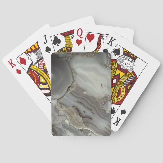 Graue Marmor mit Goldvene Spielkarten (Rückseite)