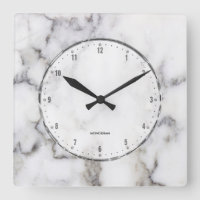 Graue Marmordrucke mit grauen Crackles, große Uhr