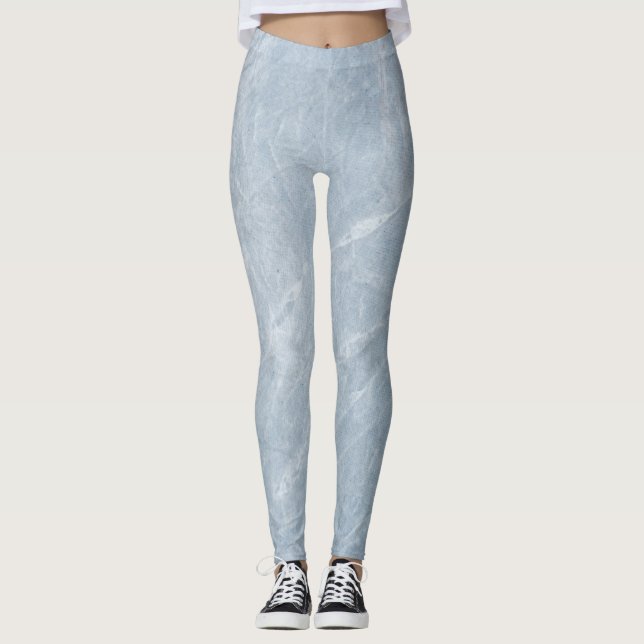 Graue Marmoreffekte Leggings (Vorderseite)