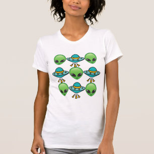 Graue mexikanische Alien T-Shirt