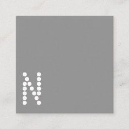 Graue Minimalistische berufliche quadratische Quadratische Visitenkarte