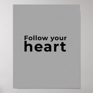 Graue minimalistische Inspirationszitate Poster