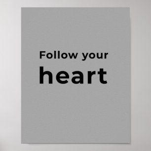 Graue minimalistische Wandkunst-Typografie Poster