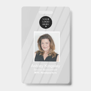 Graue Mitarbeiter-Foto-Ausweis Corporate Security Ausweis