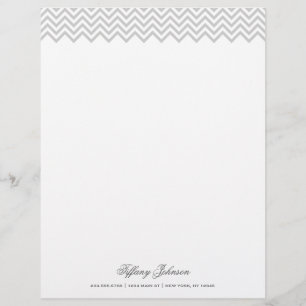 Graue moderne Chevron-Rahmenlinie Briefkopf