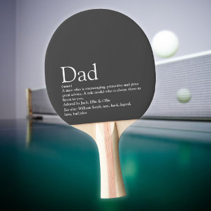 Graue moderne Cool Dad Daddy Vater Definition Tischtennis Schläger