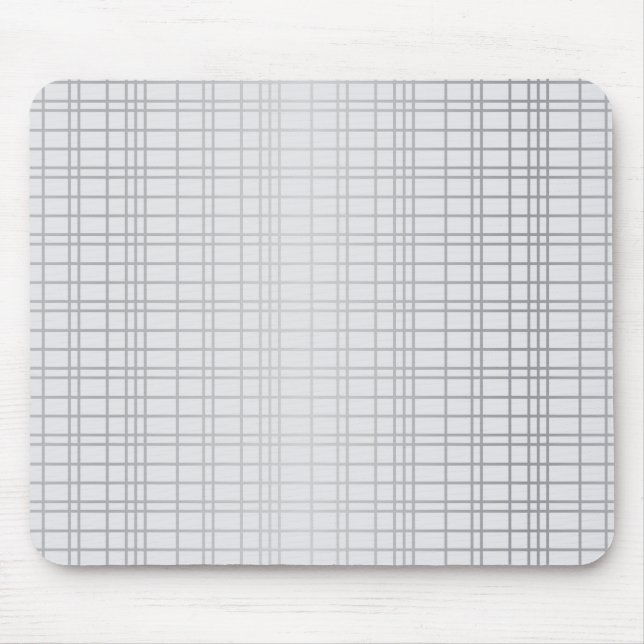 Graue, moderne, einfache, coole, trendige Rasterli Mousepad (Vorne)