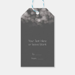 Graue Moderne Minimale Lichter Chic Party Favor Geschenkanhänger