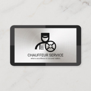 Graue, monochrome Silberplatte Visitenkarte