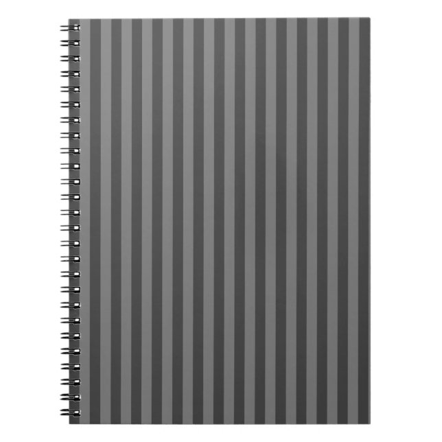 Graue monochrome Streifen Notizblock (Vorderseite)